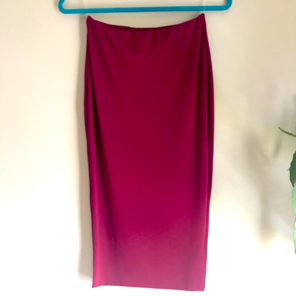 Maroon Windsor Pencil Skirt